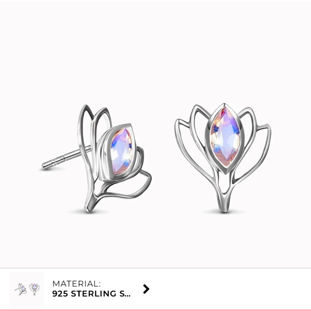 Moon Magic Moonstone lotus earrings